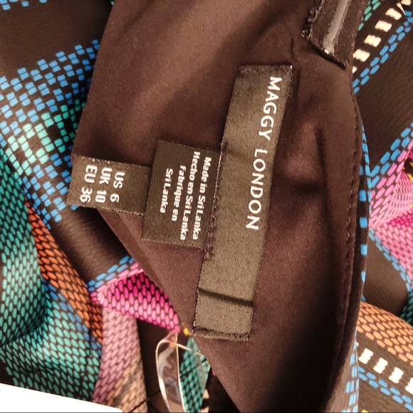 Maggy London One Shoulder Asymmetrical Dress Sz 6 - Picture 7 of 8